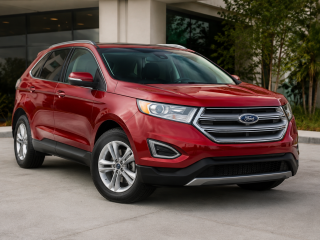 2018 Ford Edge in glossy metallic red for rent